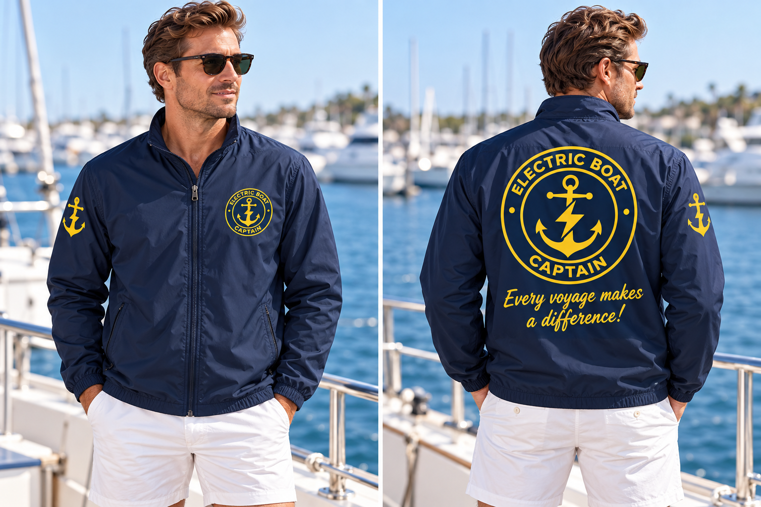 Electric Boat Captain Windbreaker (Mens)